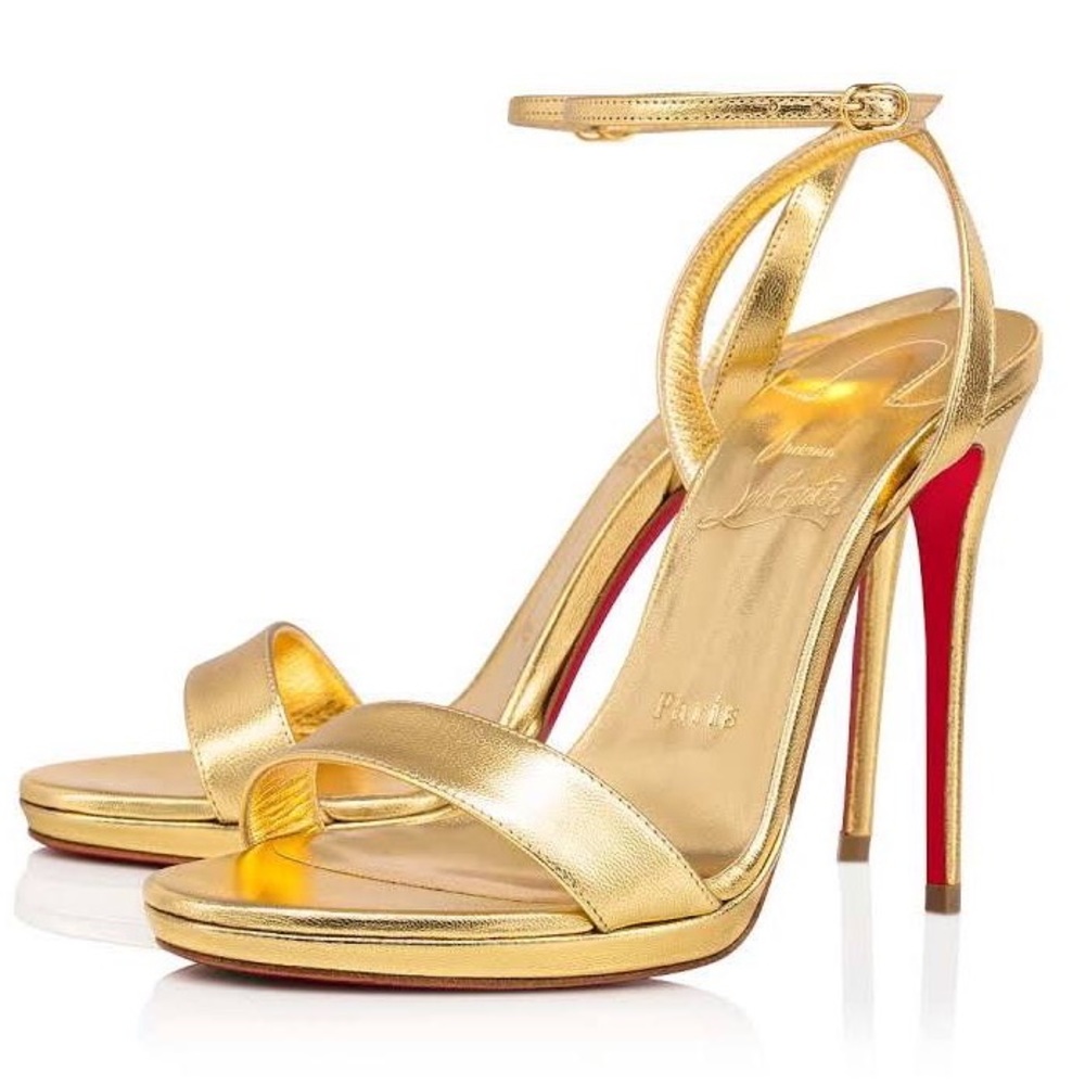Christian Louboutin Loubi Queen Metallic Red Sole Sandals NWT EU 39.5